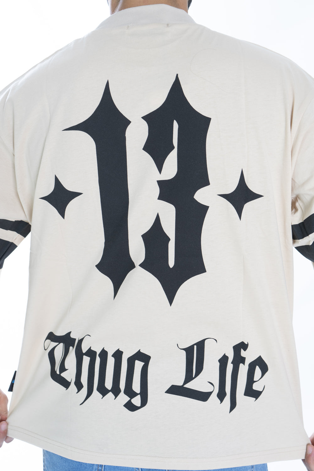 T-Shirt Uomo Cropped manica Larga Stampa Thug Life Art. Ts193