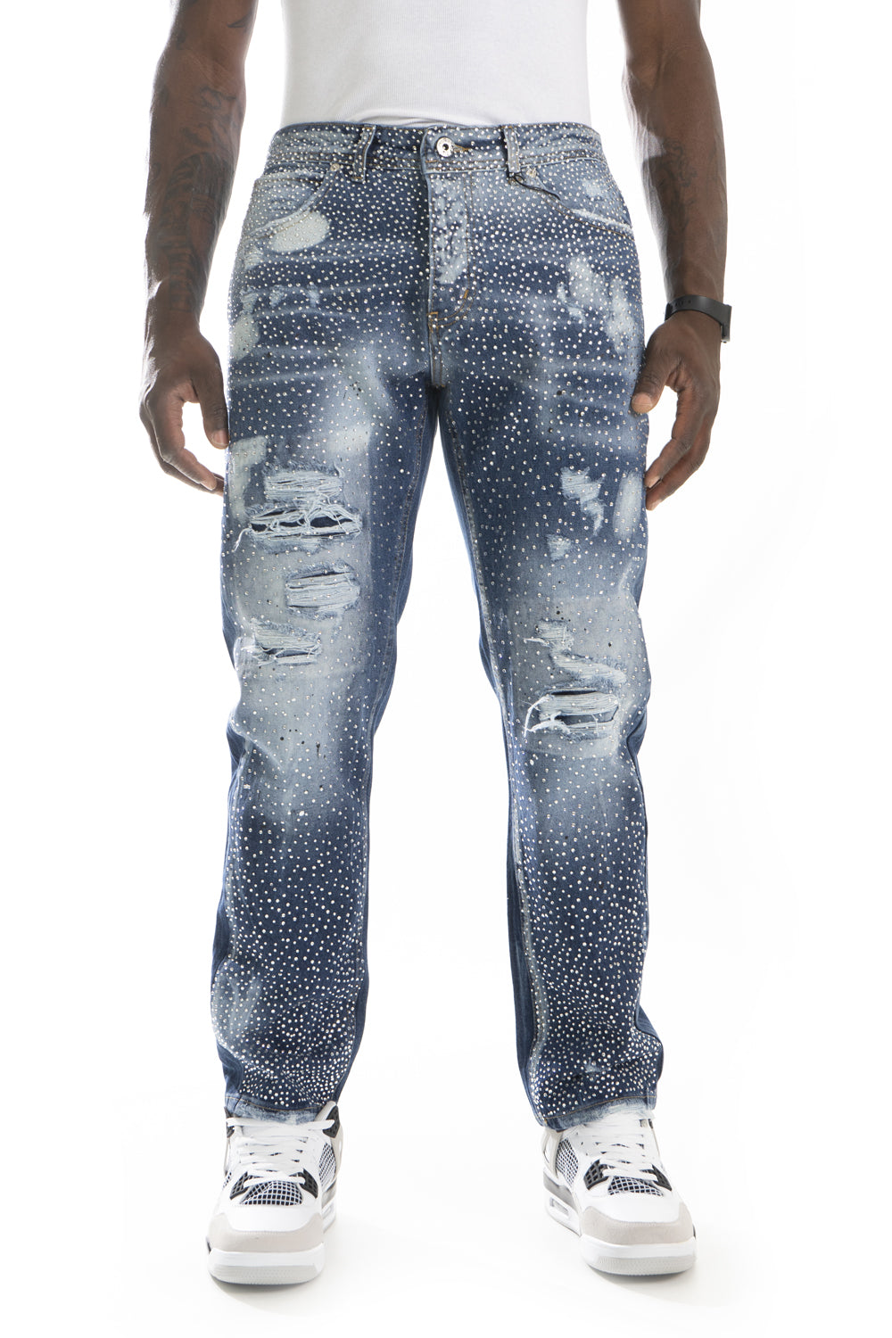 Jeans Uomo 5 tasche Con Strass Art. Js461