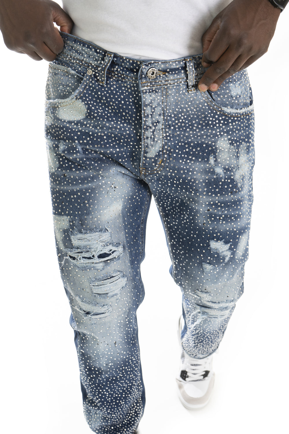 Jeans Uomo 5 tasche Con Strass Art. Js461