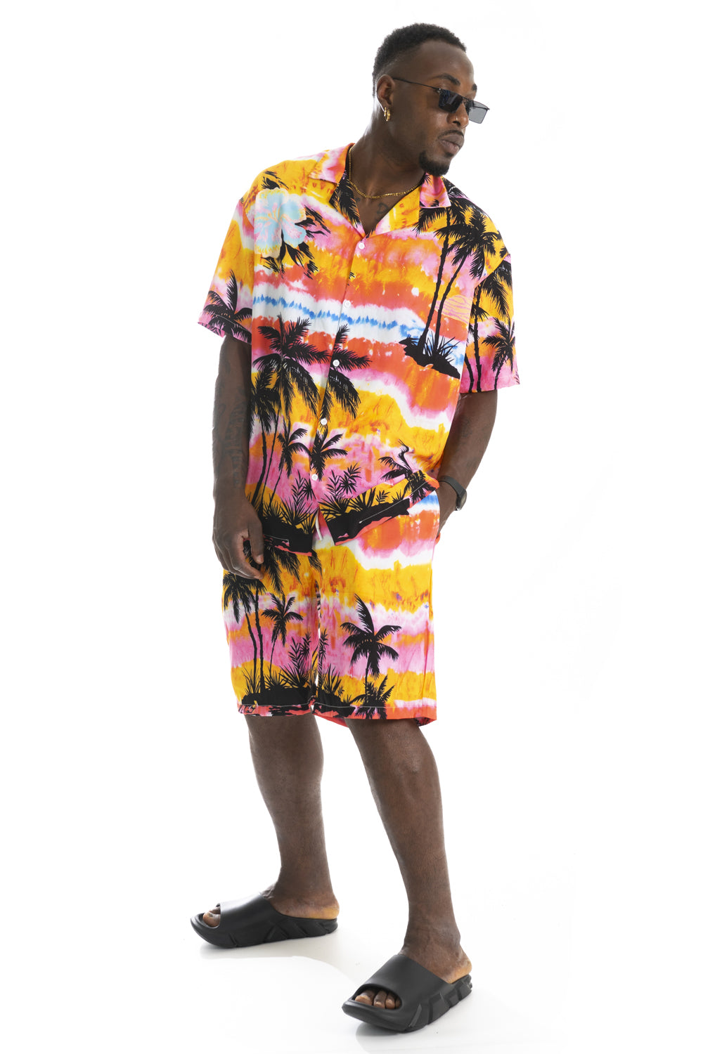 Coordinato Fantasia Sunset Camicia e bermuda Art. Cd61