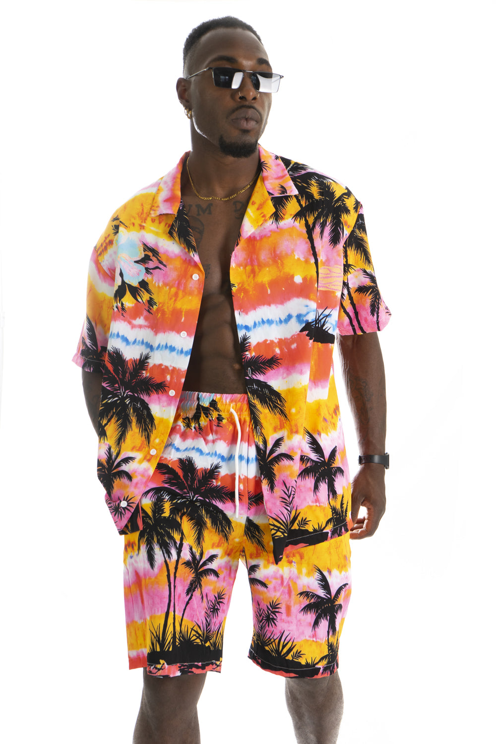Coordinato Fantasia Sunset Camicia e bermuda Art. Cd61