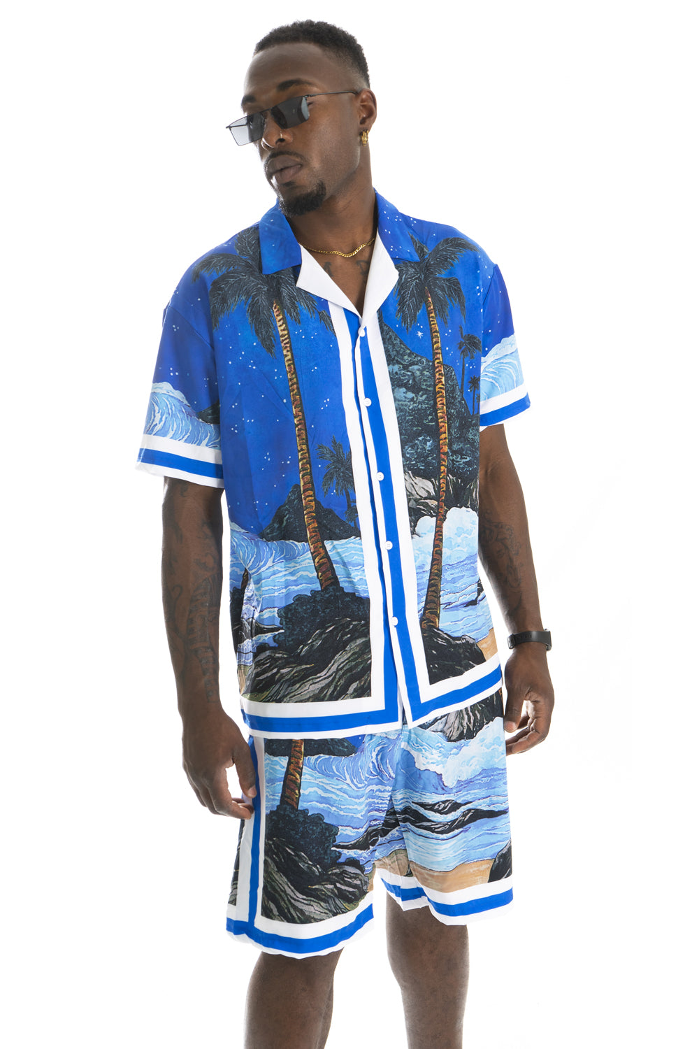 Coordinato Fantasia Beach Camicia e bermuda Art. Cd60