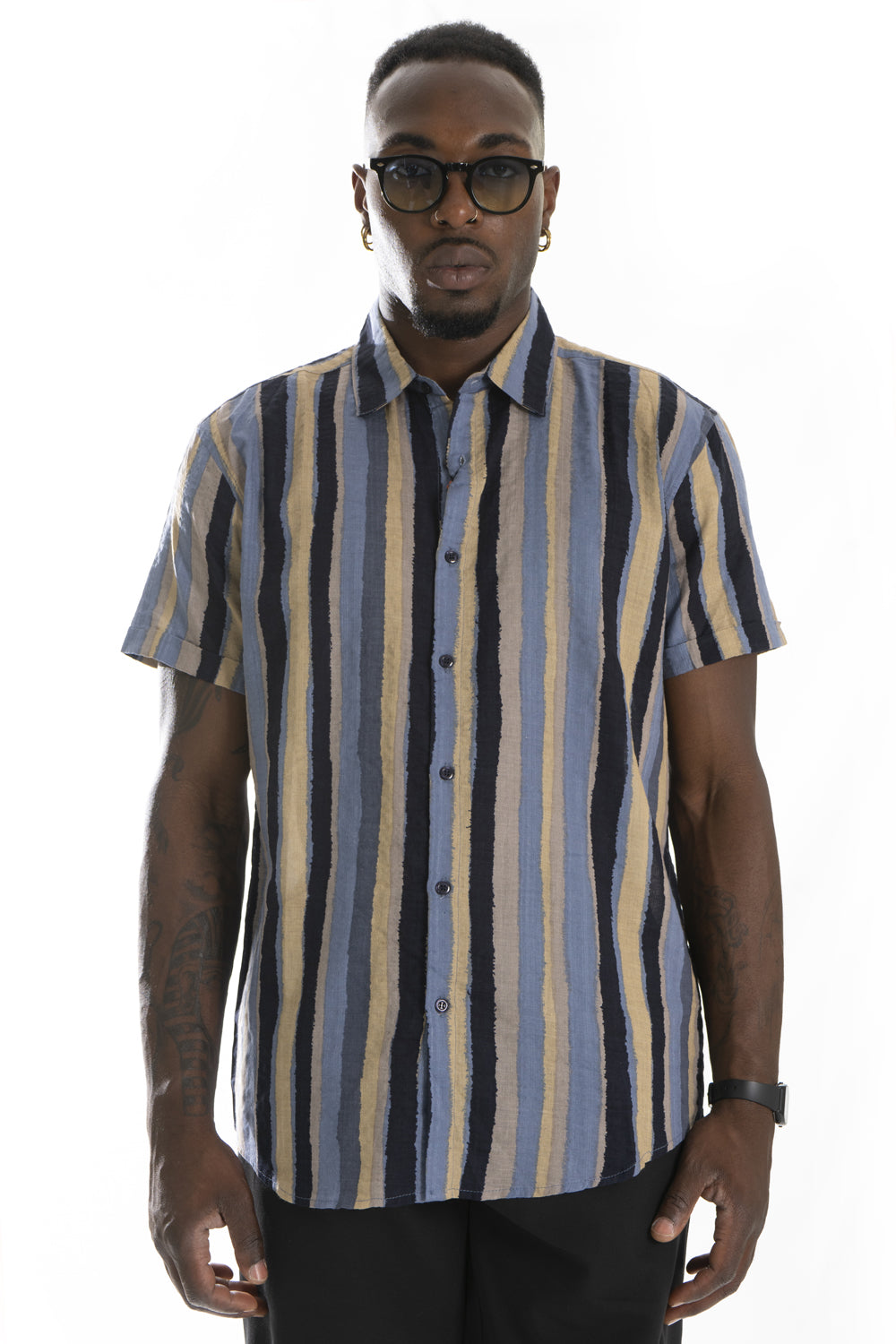 Camicia Uomo Vintage fantasia righe Art. Cm51