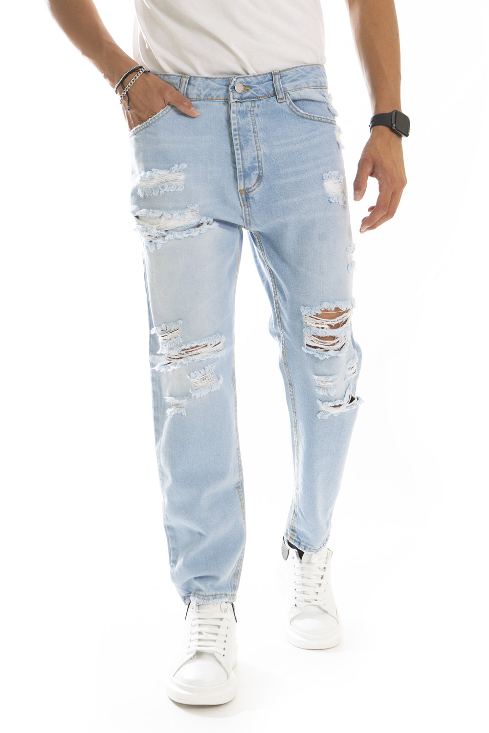 Jeans Uomo Destroy Con strappi e abrasioni Art. JS462