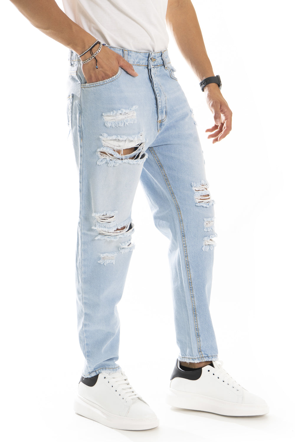 Jeans Uomo Destroy Con strappi e abrasioni Art. JS462