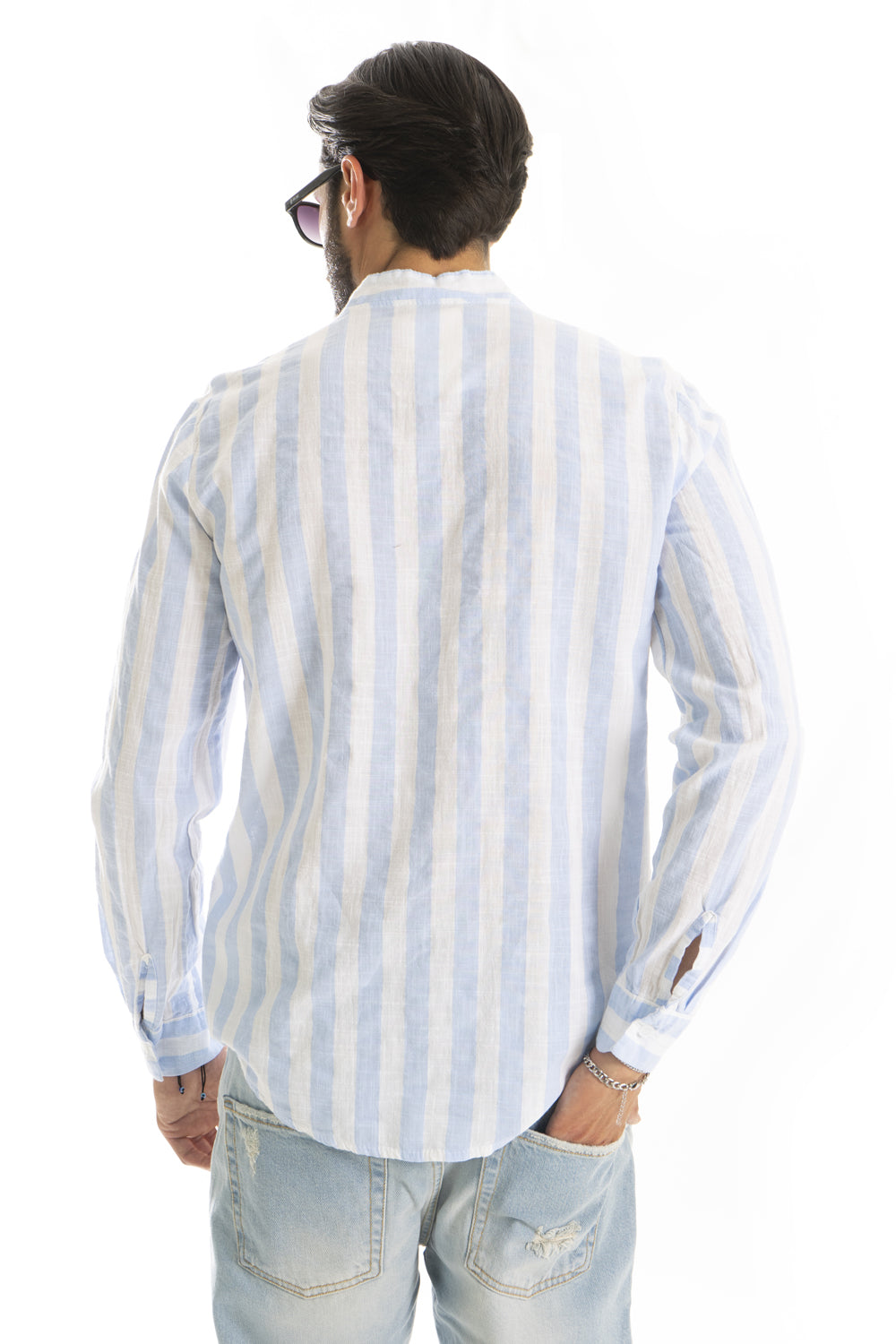 Camicia Uomo Cotone Fantasia Righe Art. Cm208