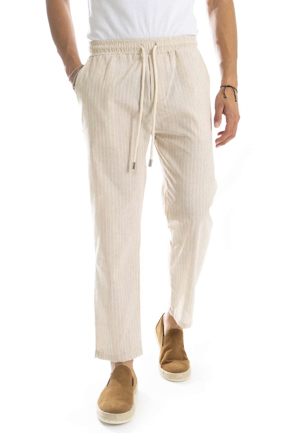 Pantalone Uomo Cotone fantasia Righe Art. Pt194