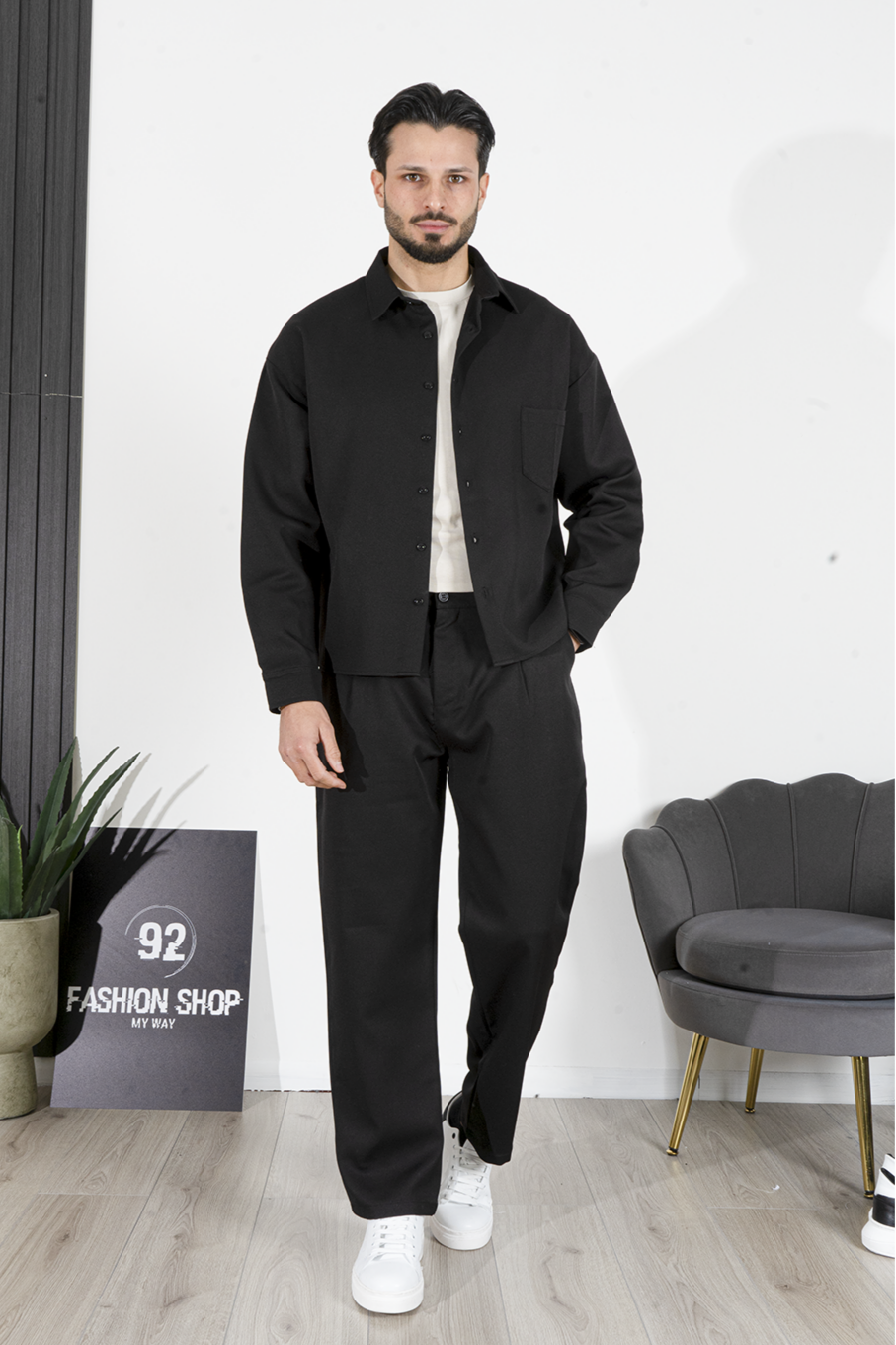 Coordinato Pantalone Loose Fit Con Camicia Art. Cd98