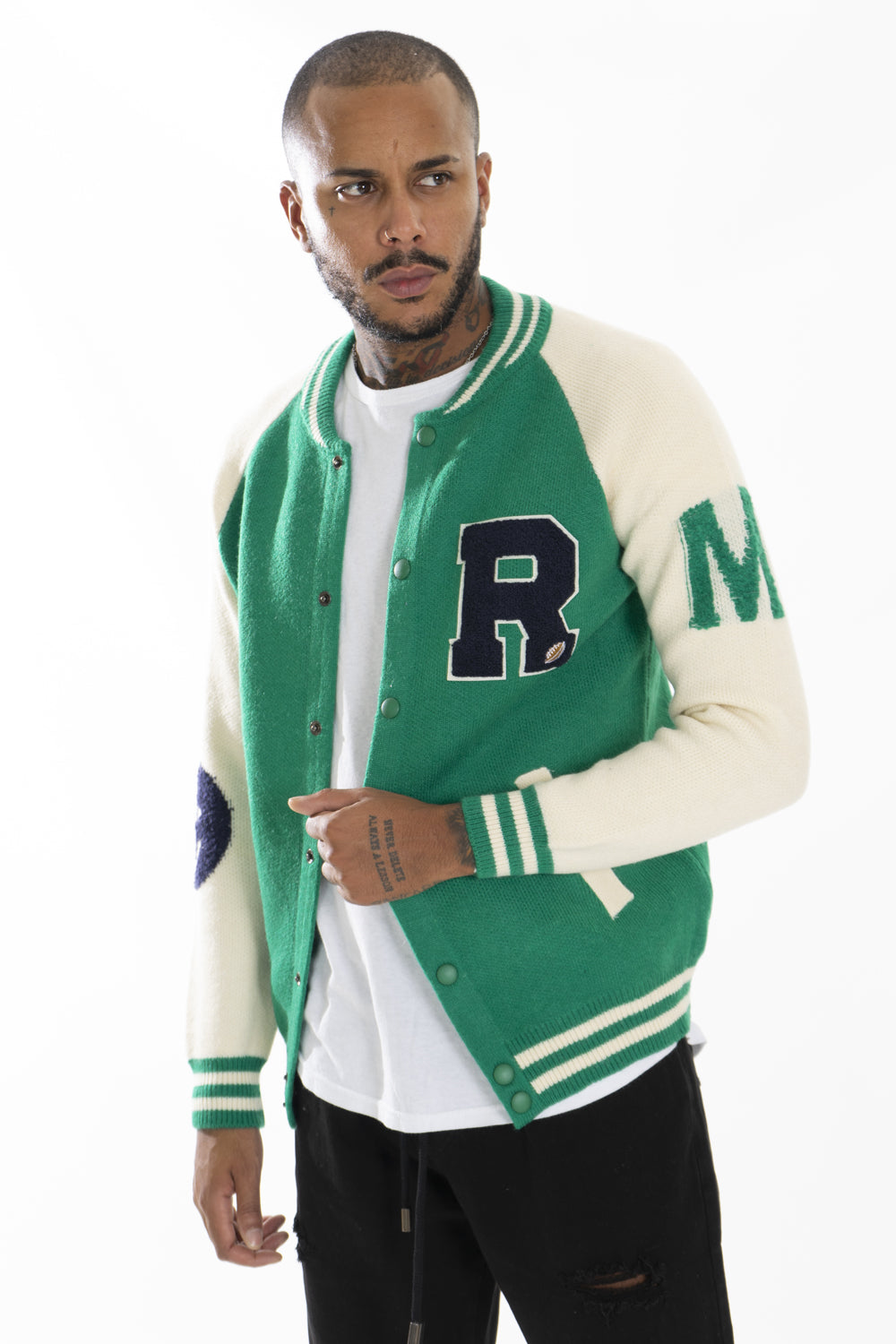 Maglione Uomo Cardigan College Varsity ''R'' Art. Mg111