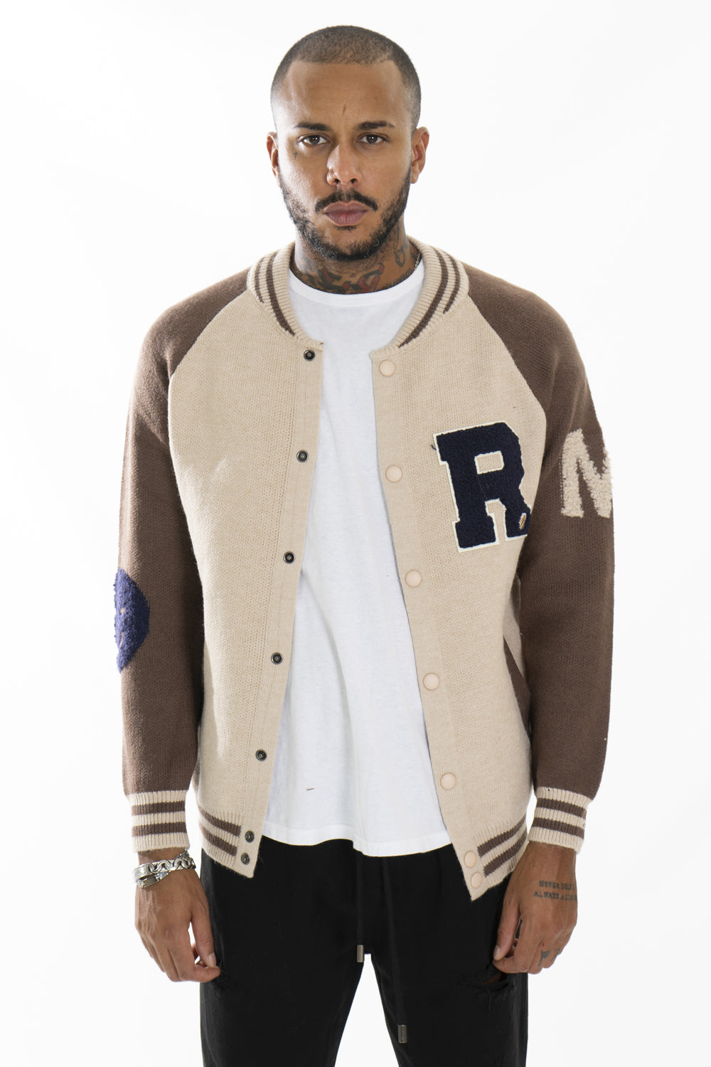 Maglione Uomo Cardigan College Varsity ''R'' Art. Mg111