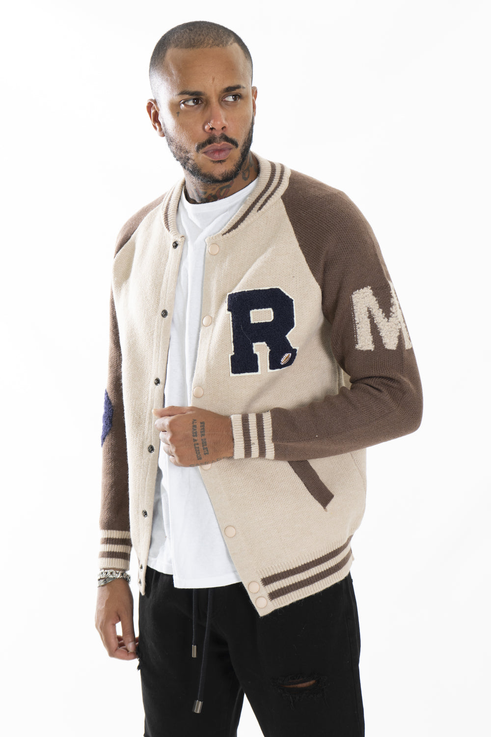 Maglione Uomo Cardigan College Varsity ''R'' Art. Mg111