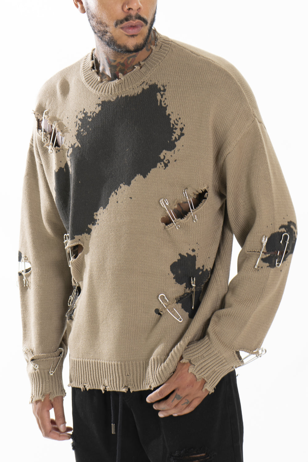 Maglione Uomo Con Spille e Rotture Art. Mg113