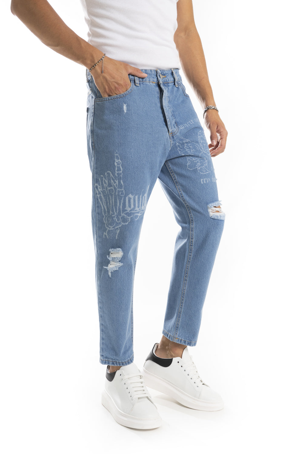 Jeans 5 tasche Con stampa Laser Art. Js466