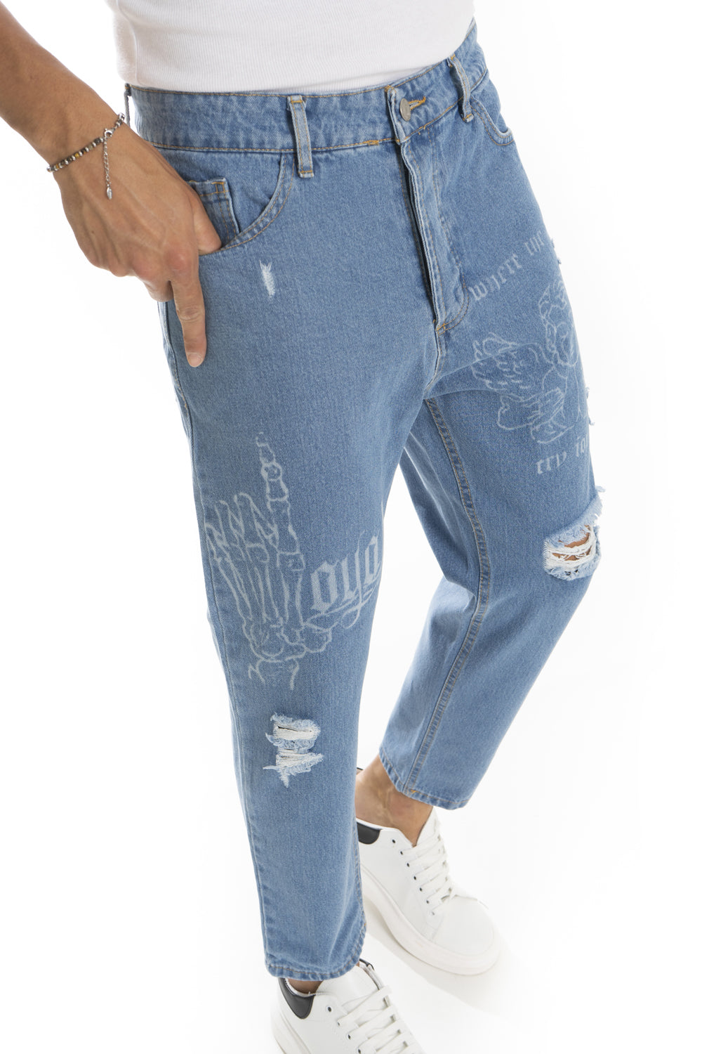 Jeans 5 tasche Con stampa Laser Art. Js466