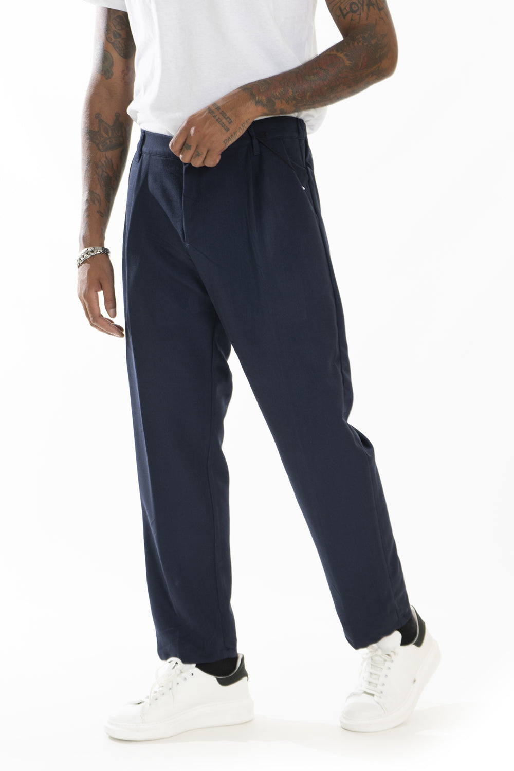 Pantalone Uomo Con bottone elastico Loose Fit Art. Pt173