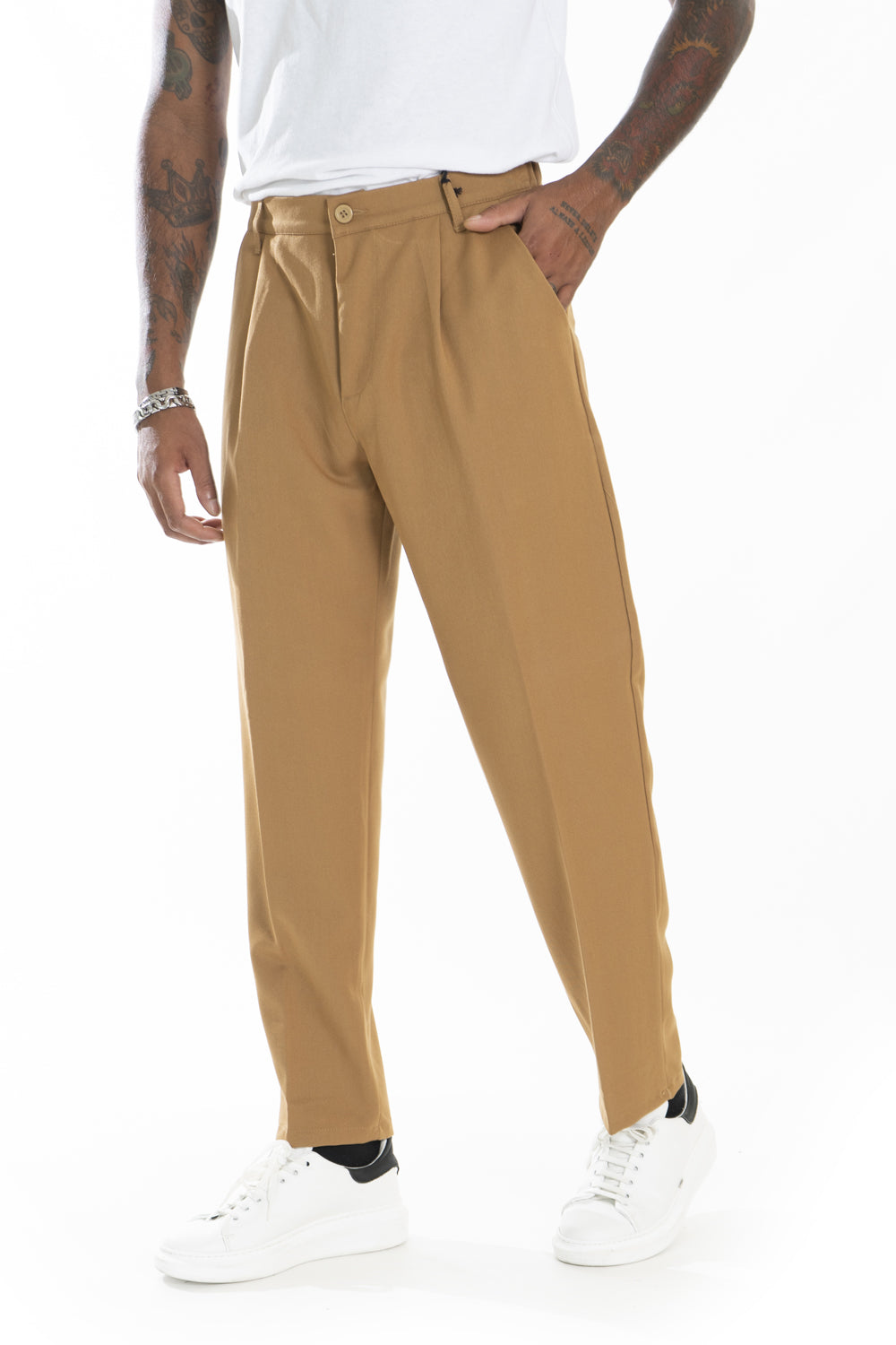 Pantalone Uomo Con bottone elastico Loose Fit Art. Pt173