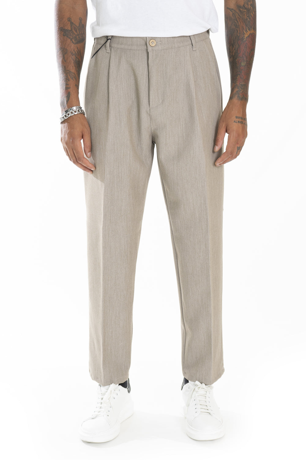 Pantalone Uomo Con bottone elastico Loose Fit Art. Pt173