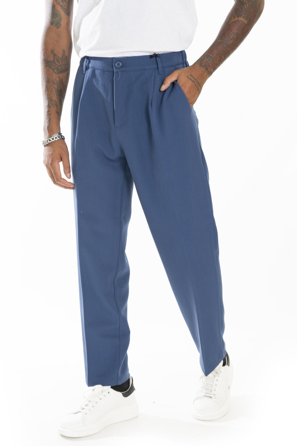 Pantalone Uomo Con bottone elastico Loose Fit Art. Pt173