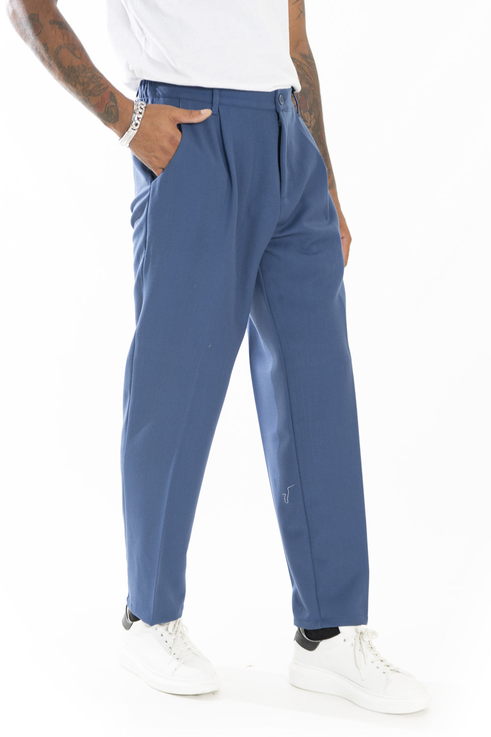 Pantalone Uomo Con bottone elastico Loose Fit Art. Pt173