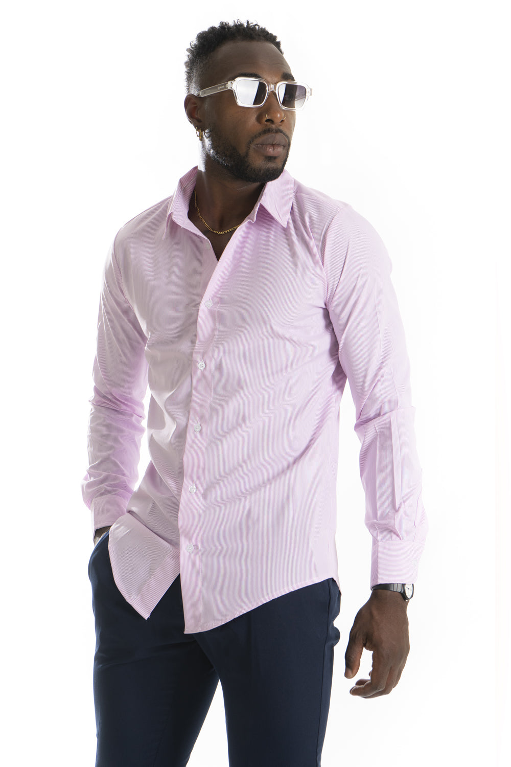 Camicia Uomo Con Fantasia A righe Sottili Art. CM214