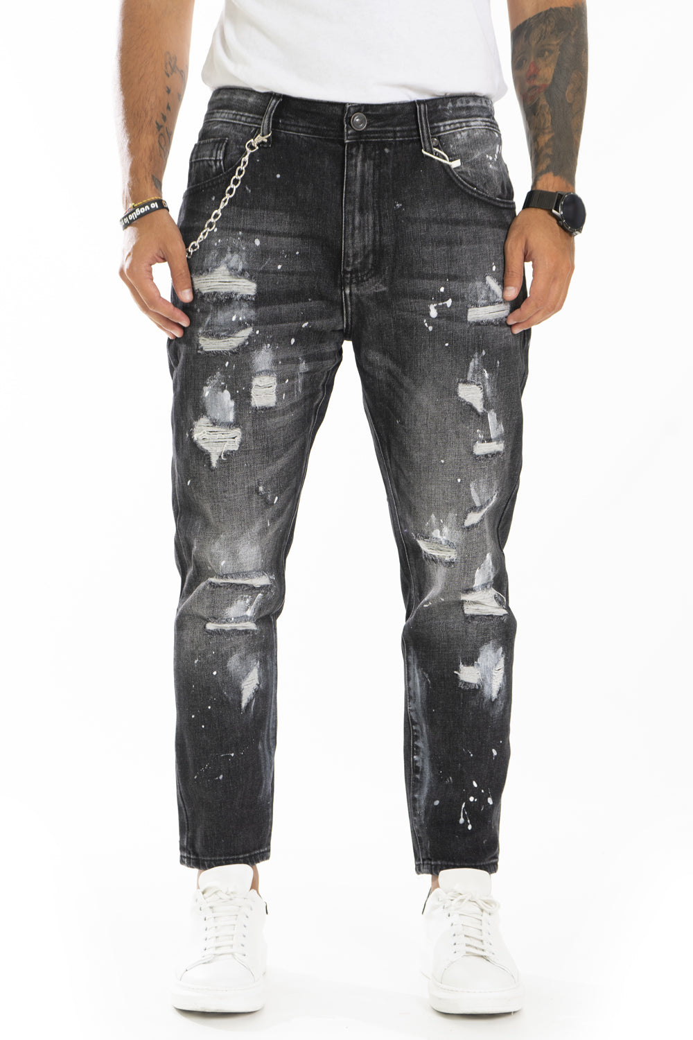 Jeans Uomo Con Sfumature Strappi  Art. JS391