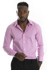Camicia Uomo Fantasia Righe Larghe Art. Cm213