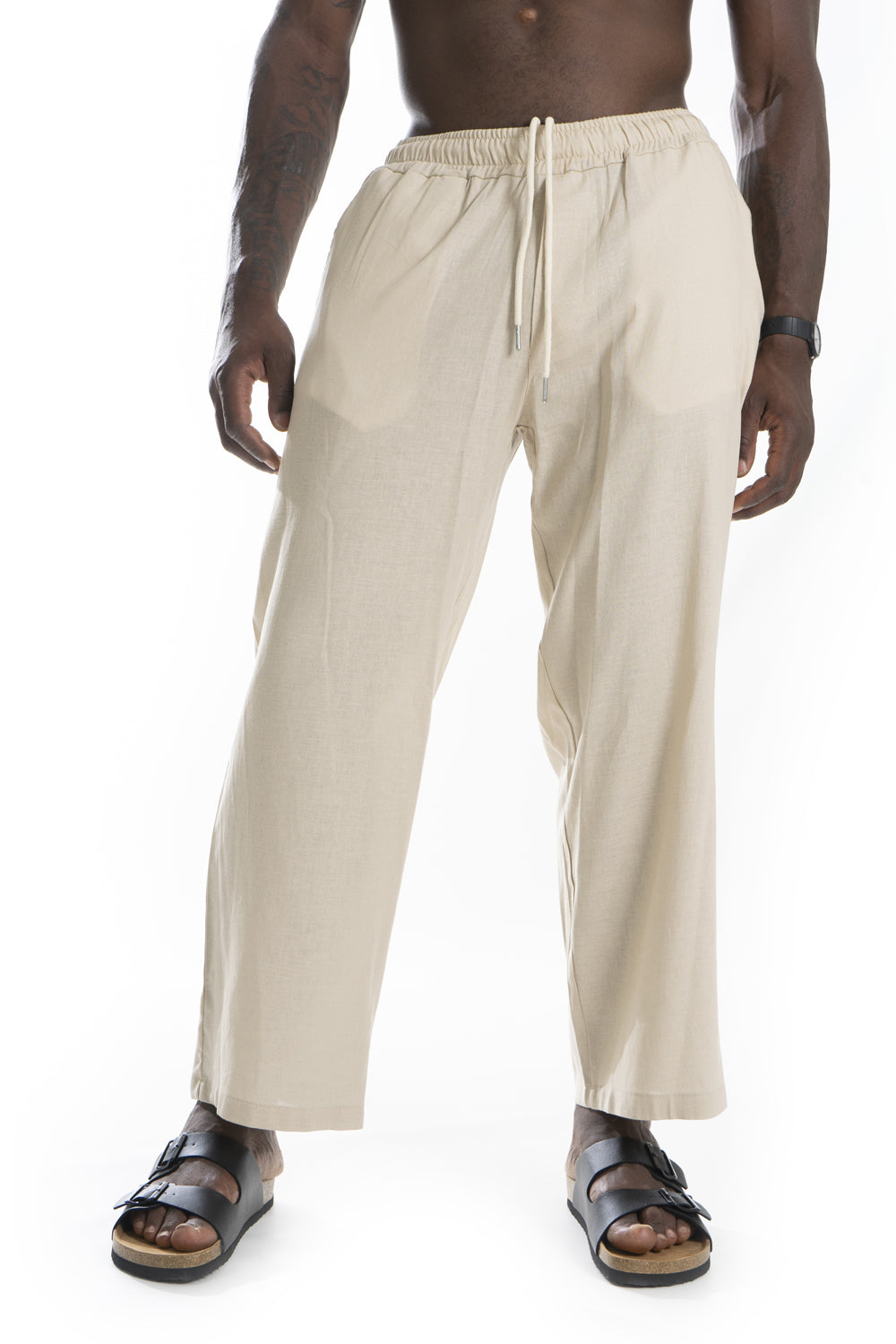 Pantalone Uomo Lino Over-size Vita Jogger Art. Pt196