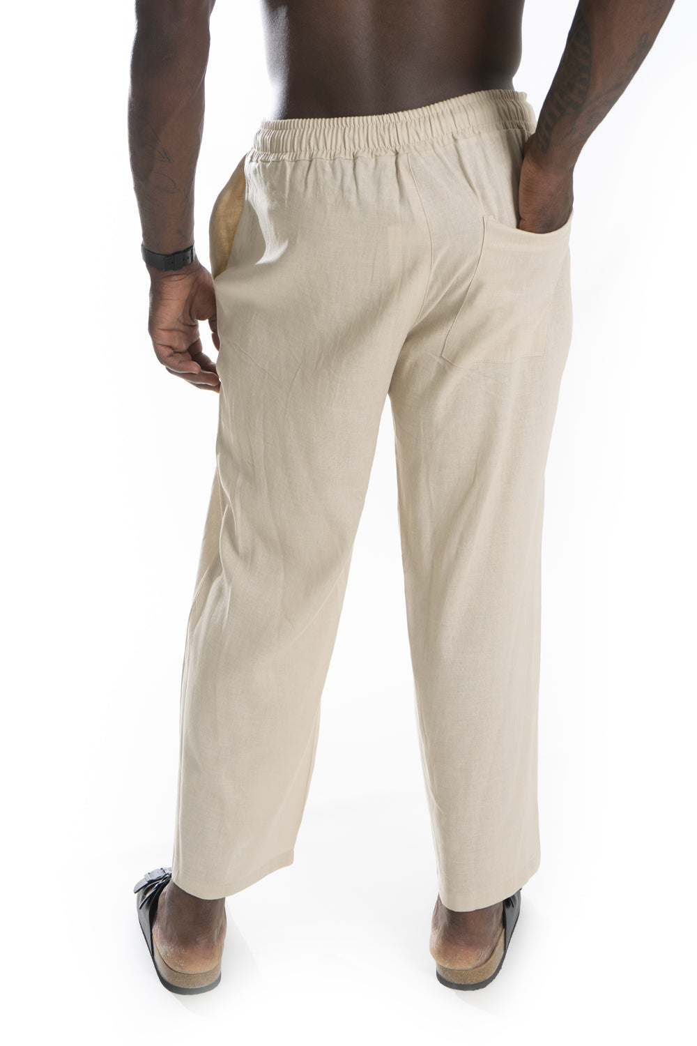 Pantalone Uomo Lino Over-size Vita Jogger Art. Pt196