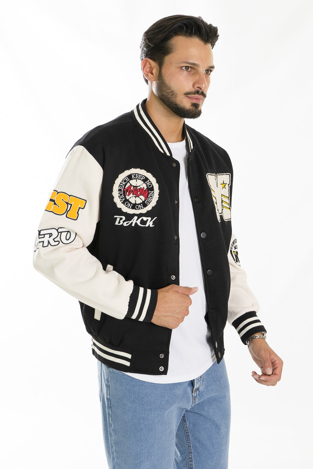 Felpa Uomo Giacca College Varsity ''M'' Art. FE171