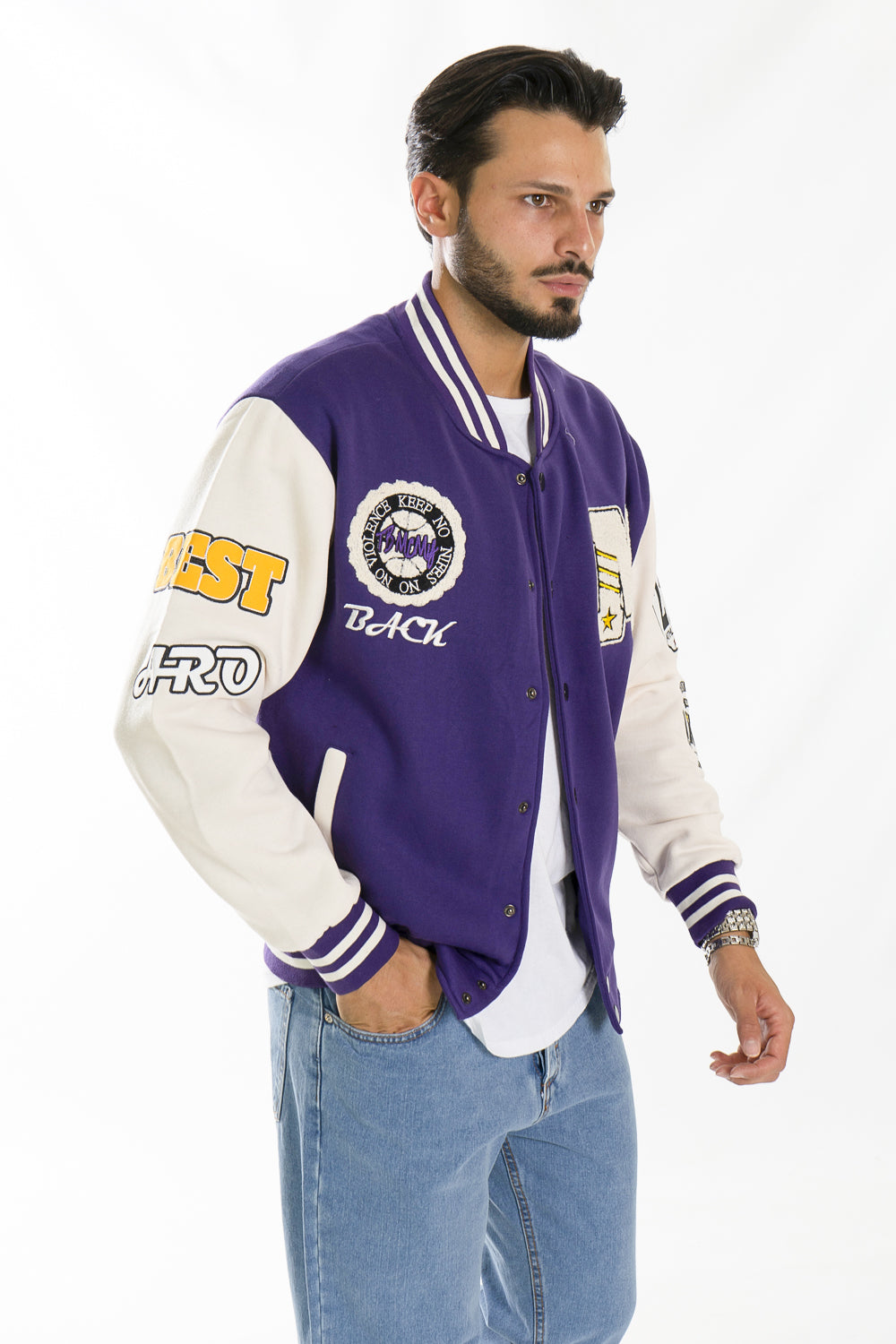 Felpa Uomo Giacca College Varsity ''M'' Art. FE171