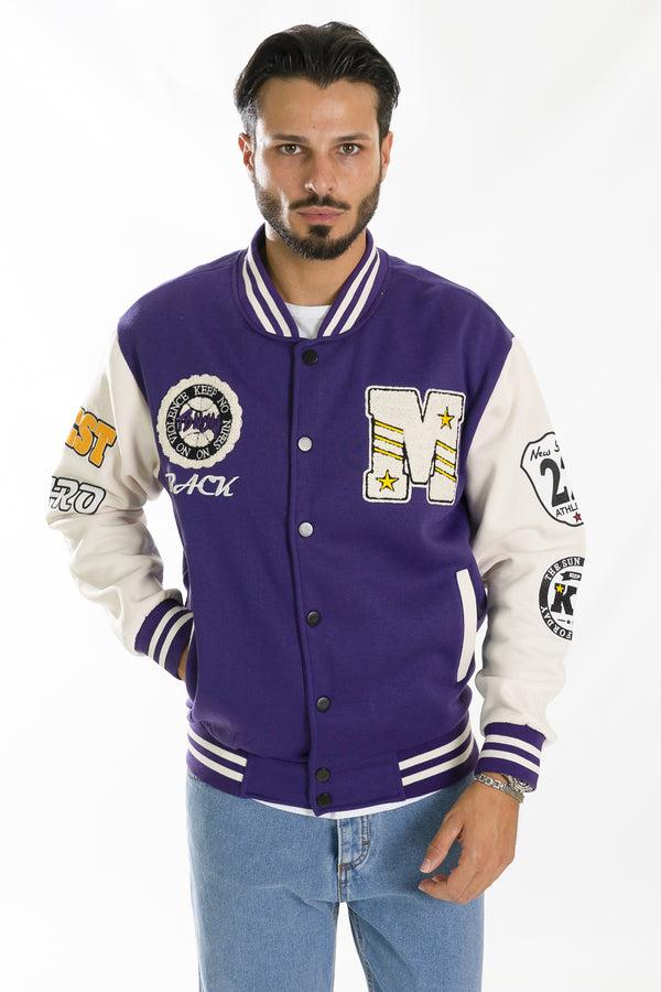 Felpa Uomo Giacca College Varsity ''M'' Art. FE171