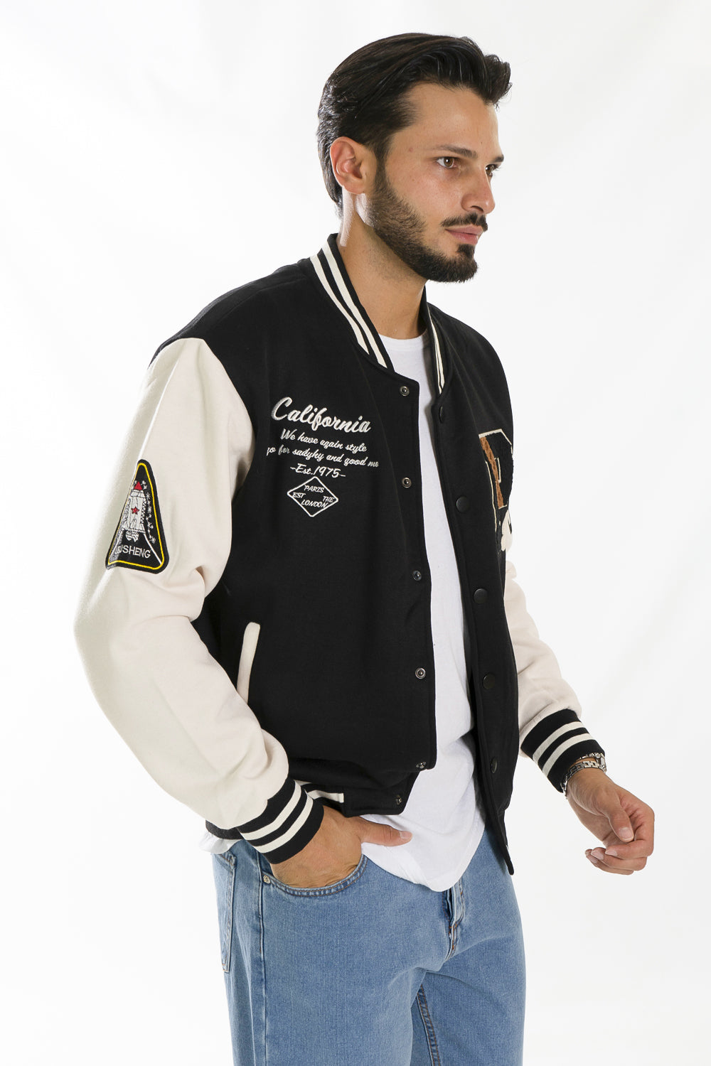 Felpa Uomo Giacca College Varsity ''P'' Art. FE172