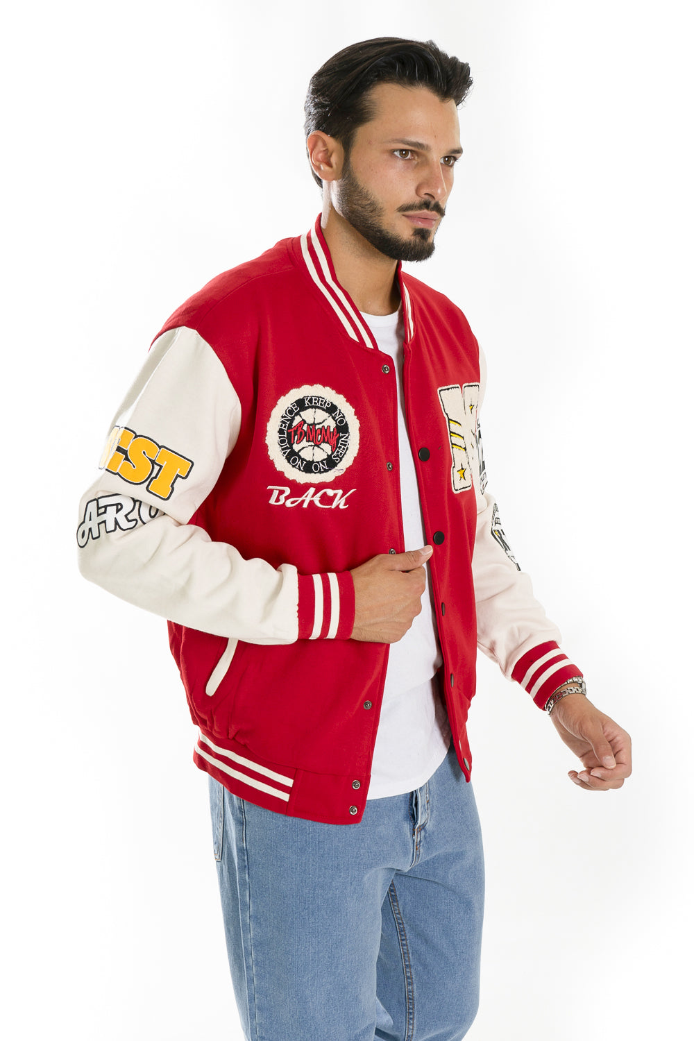 Felpa Uomo Giacca College Varsity ''M'' Art. FE171