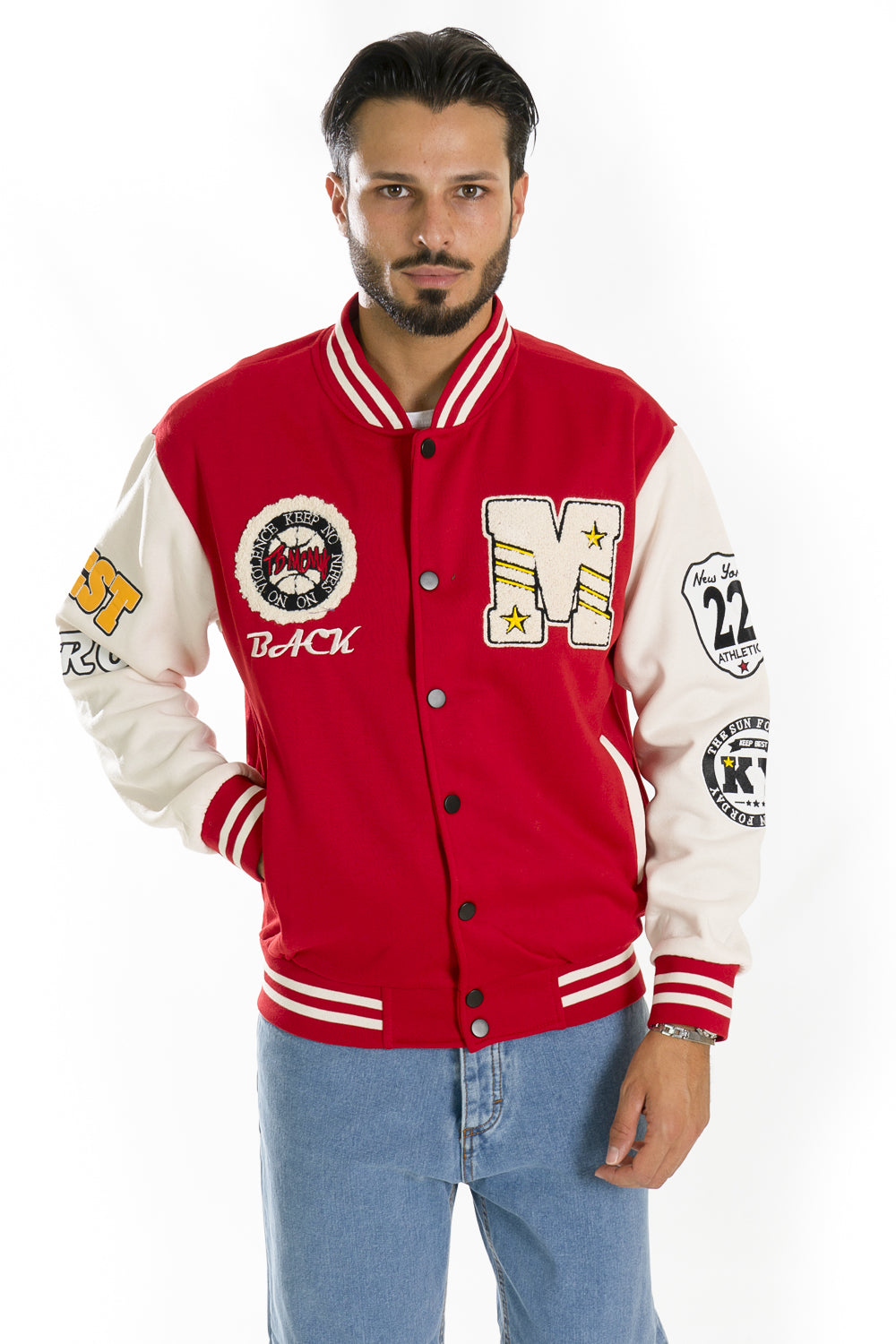 Felpa Uomo Giacca College Varsity ''M'' Art. FE171