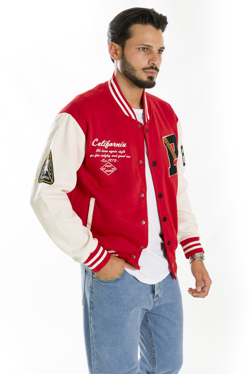 Felpa Uomo Giacca College Varsity ''P'' Art. FE172