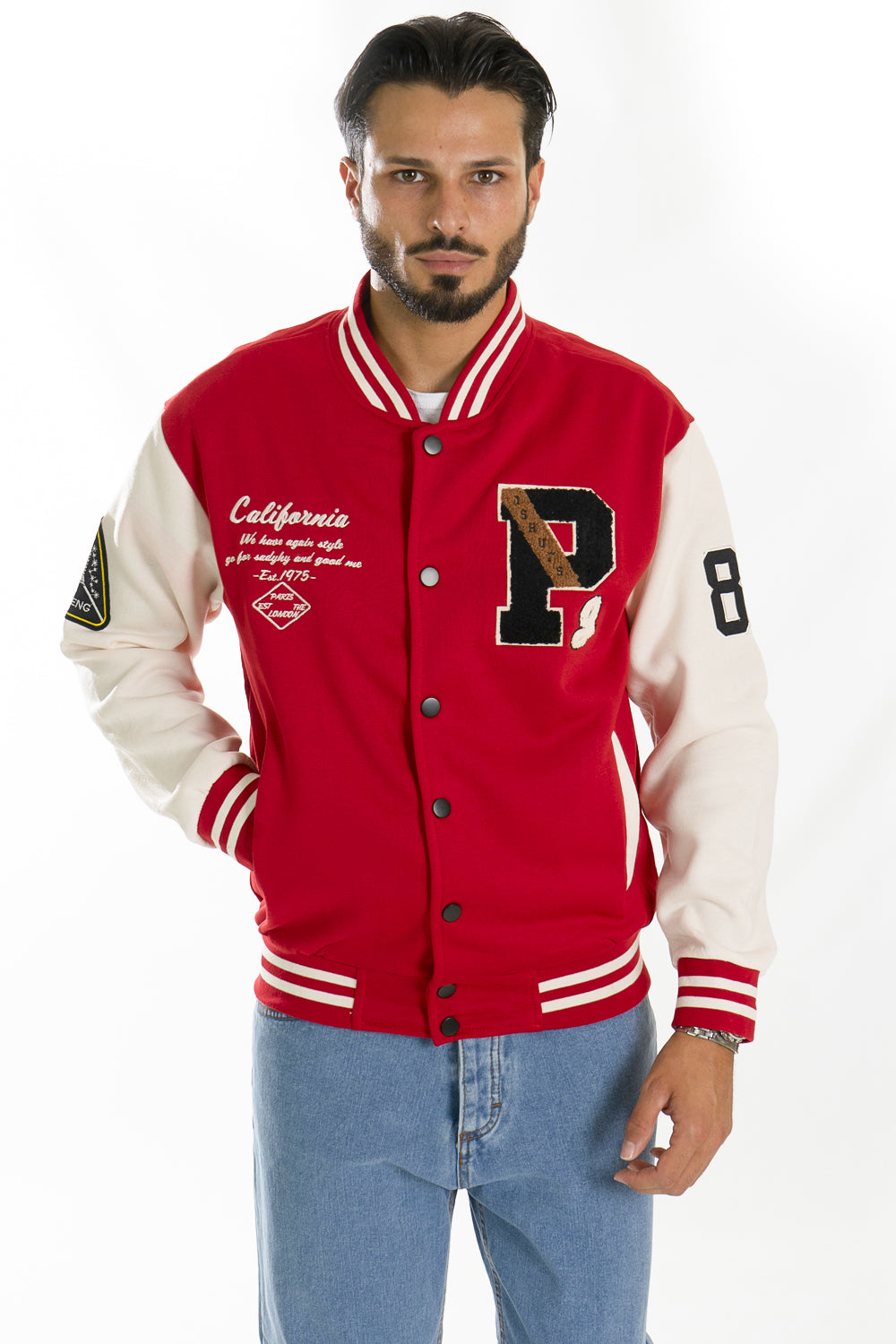 Felpa Uomo Giacca College Varsity ''P'' Art. FE172