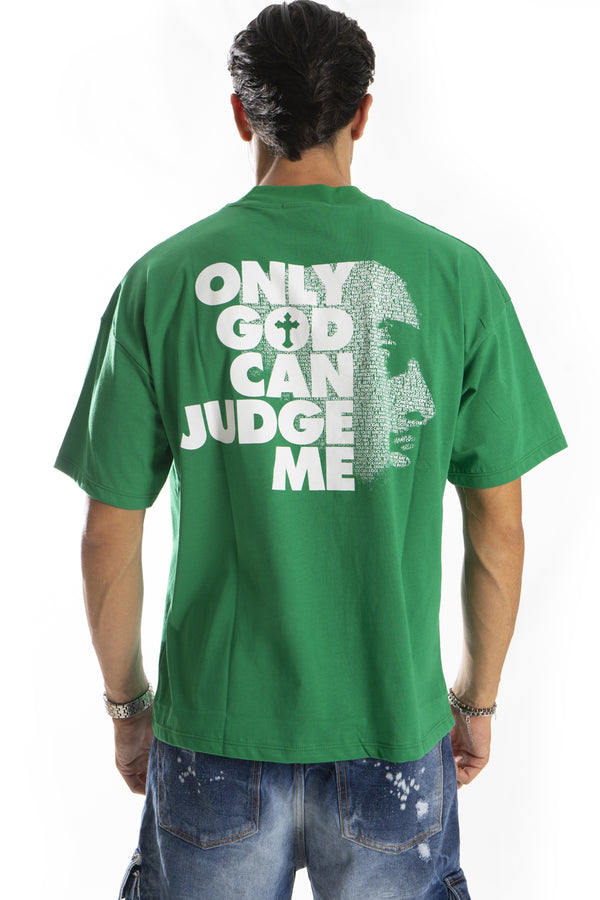 T-shirt court pour homme avec imprimé dans le dos et col côtelé Art. TS241