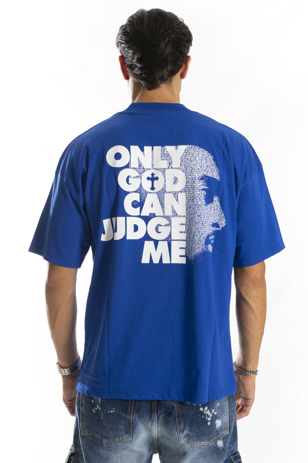 T-shirt court pour homme avec imprimé dans le dos et col côtelé Art. TS241