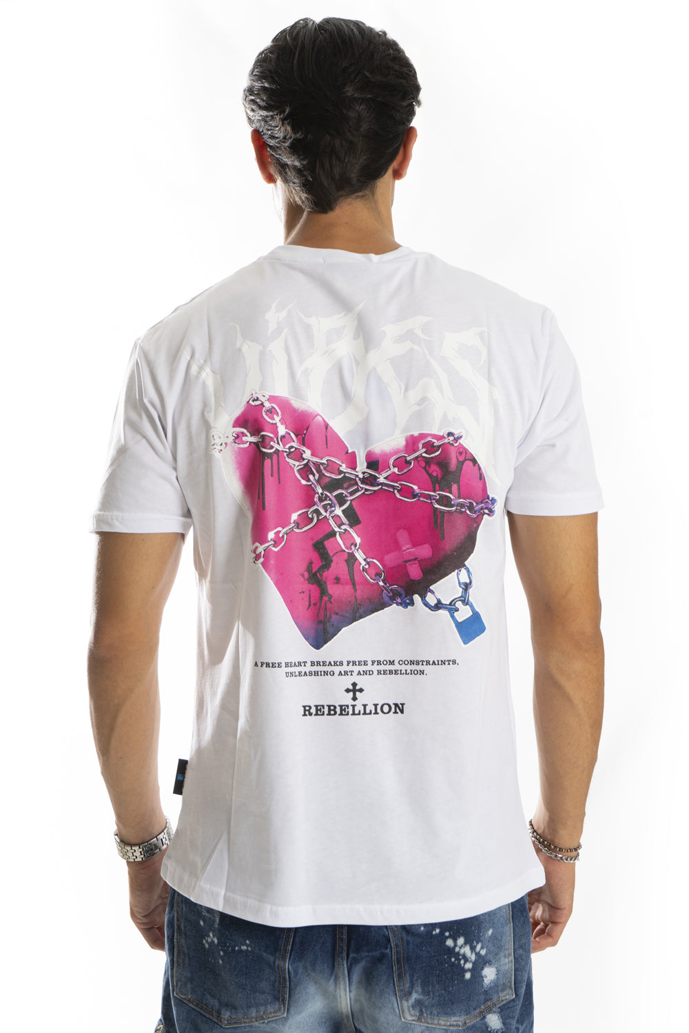 T-Shirt Uomo Girocollo con stampa '' Heart '' Art. Ts240