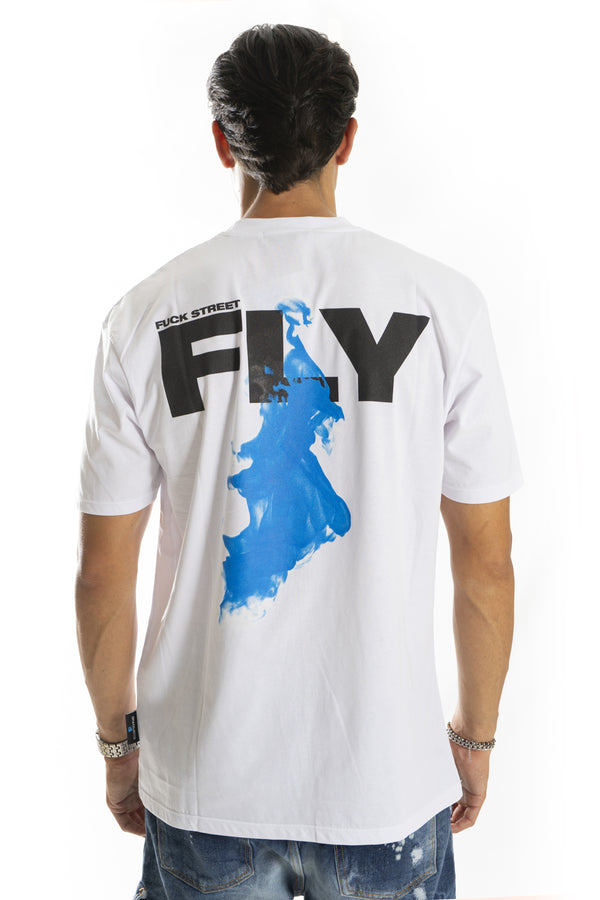 T-shirt à col rond pour homme avec imprimé « Fly ». Ts238
