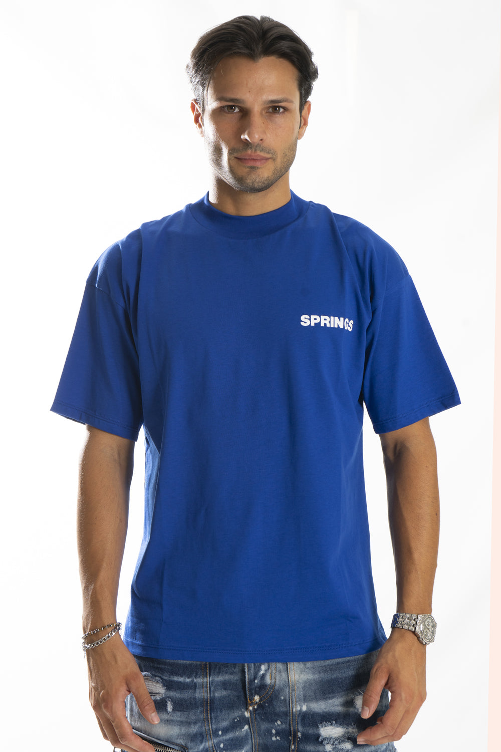 T-shirt Uomo Mezzo Collo Cropped Con stampa ''Palma'' Art. Ts242