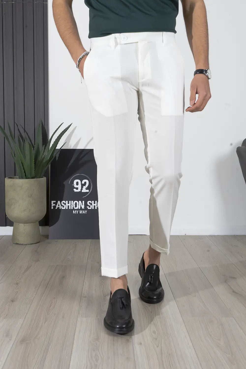 Pantalone Uomo Slim Fit Casual Con tasche Retro Art. PT102