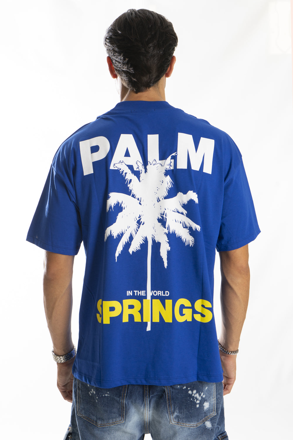 T-shirt Uomo Mezzo Collo Cropped Con stampa '' Palm '' Art. Ts242