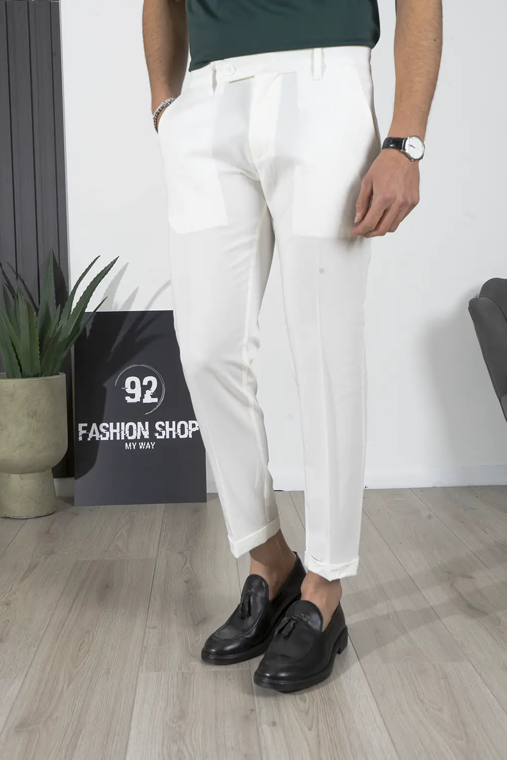 Pantalone Uomo Slim Fit Casual Con tasche Retro Art. PT102