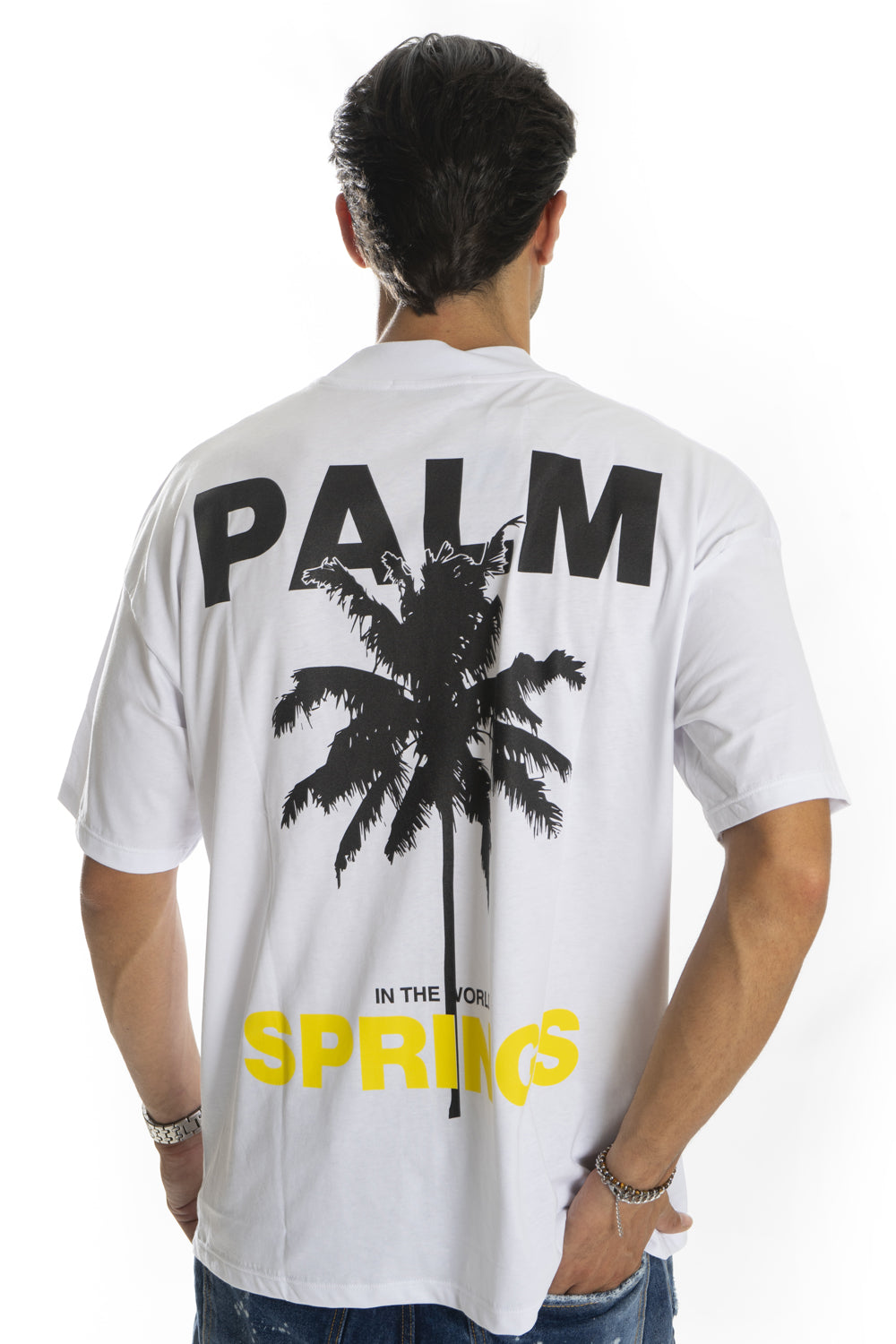 T-shirt Uomo Mezzo Collo Cropped Con stampa '' Palm '' Art. Ts242