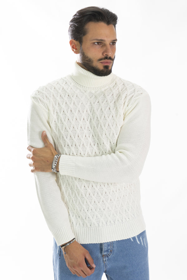 Pull col roulé homme col montant Art. Mg99