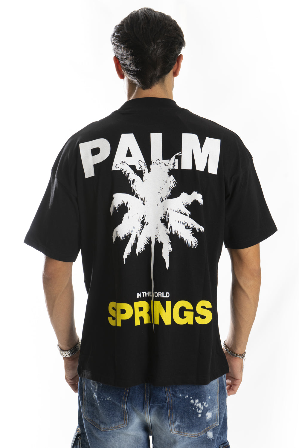 T-shirt Uomo Mezzo Collo Cropped Con stampa '' Palm '' Art. Ts242