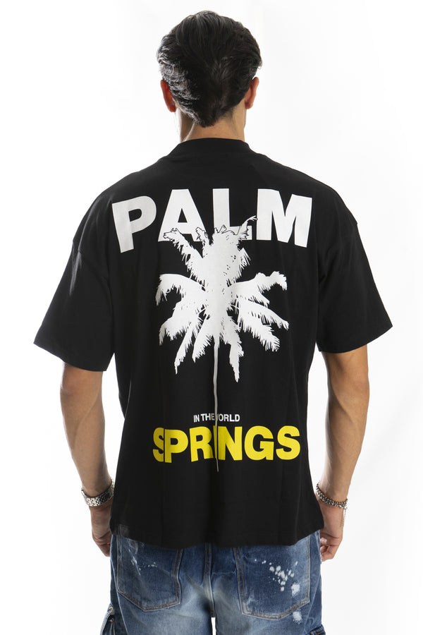 T-shirt homme demi-col court avec imprimé « Palm » Art. Ts242