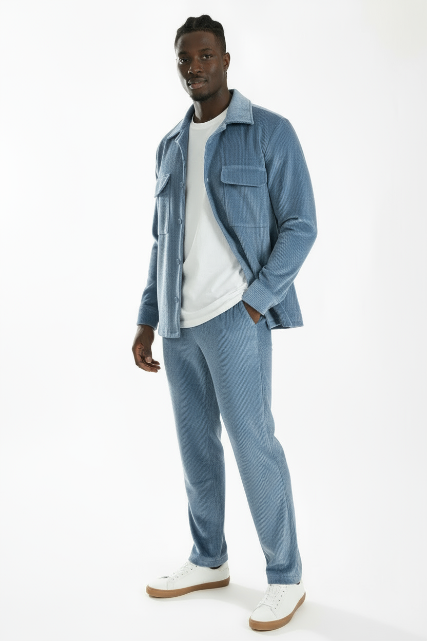 Coordinato Uomo Velluto A costine Camicia + Pantalone Art. Cd38