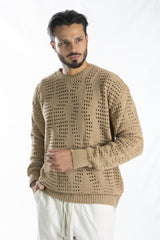 Maglione Uomo Traforato Girocollo Lana Art. Mg122